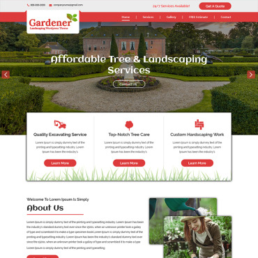 Landscaping Theme PSD Templates 83437