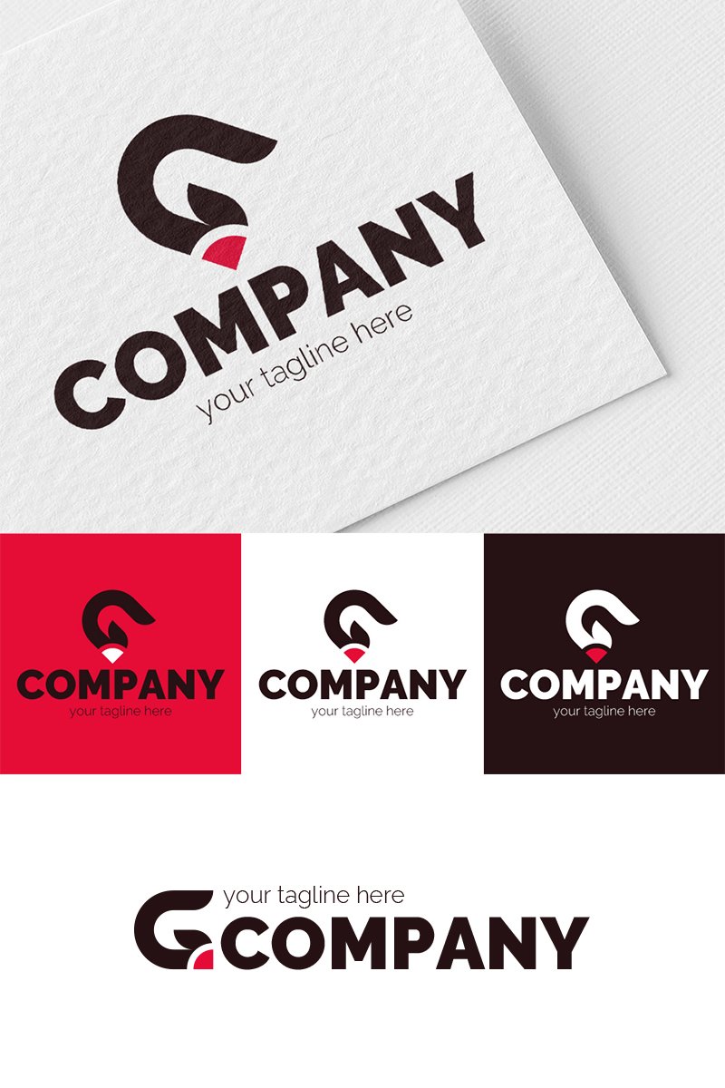 Logo, graphic sign, combines: Flame + G