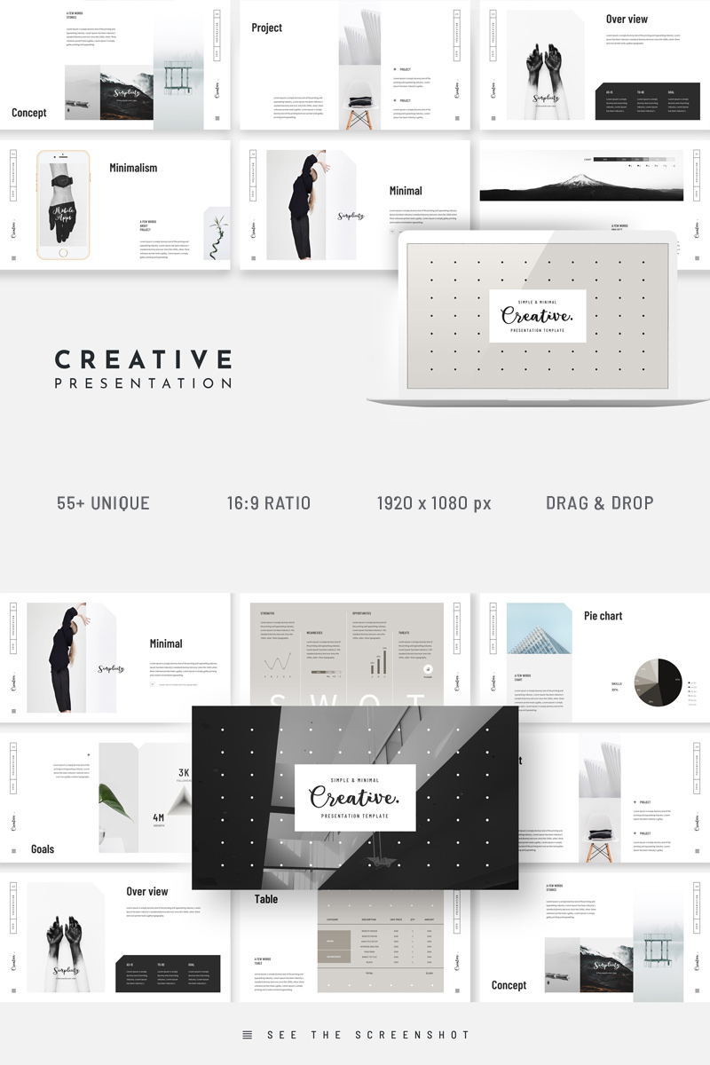 Creative Canva Minimal PowerPoint template