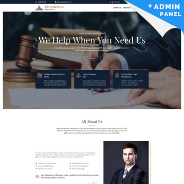 Attorney Justice Landing Page Templates 83629