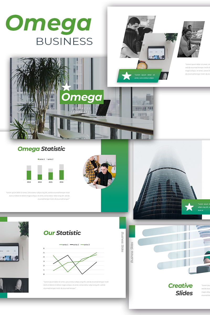Omega Business PowerPoint template