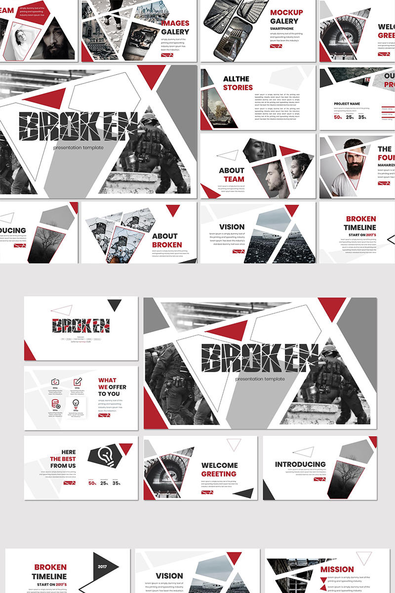 Broken - PowerPoint template