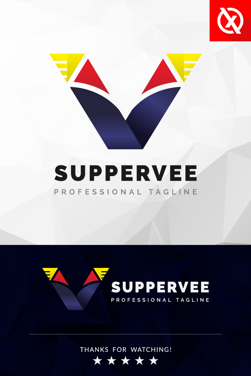 Super V - Letter Logo Design