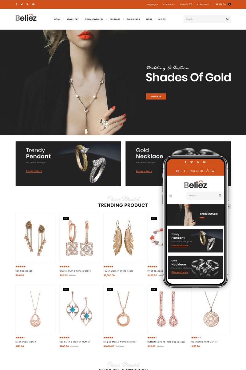 Beliez - Jewelry and Diamond Store OpenCart Template
