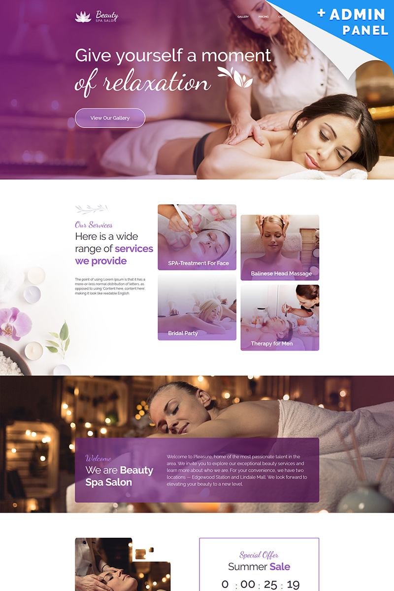 Beauty - Spa Center Landing Page Template