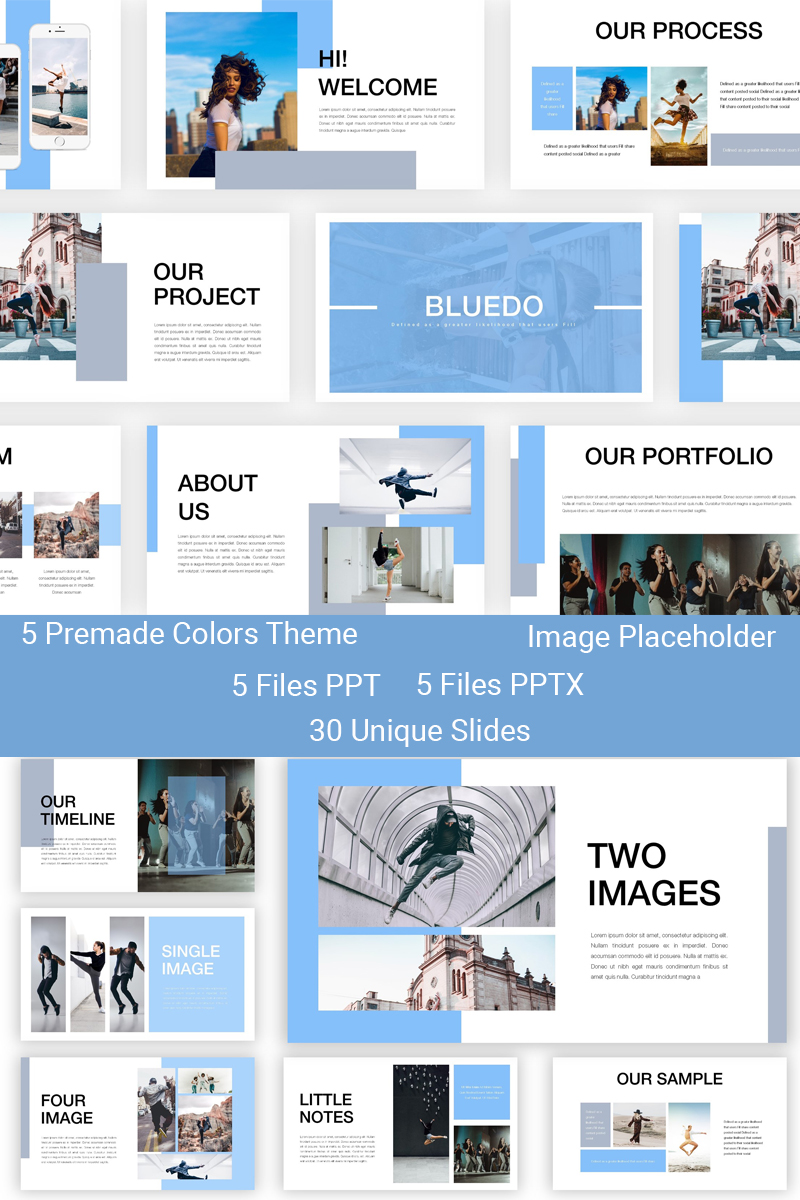 Bluedo - Creative Dance PowerPoint template
