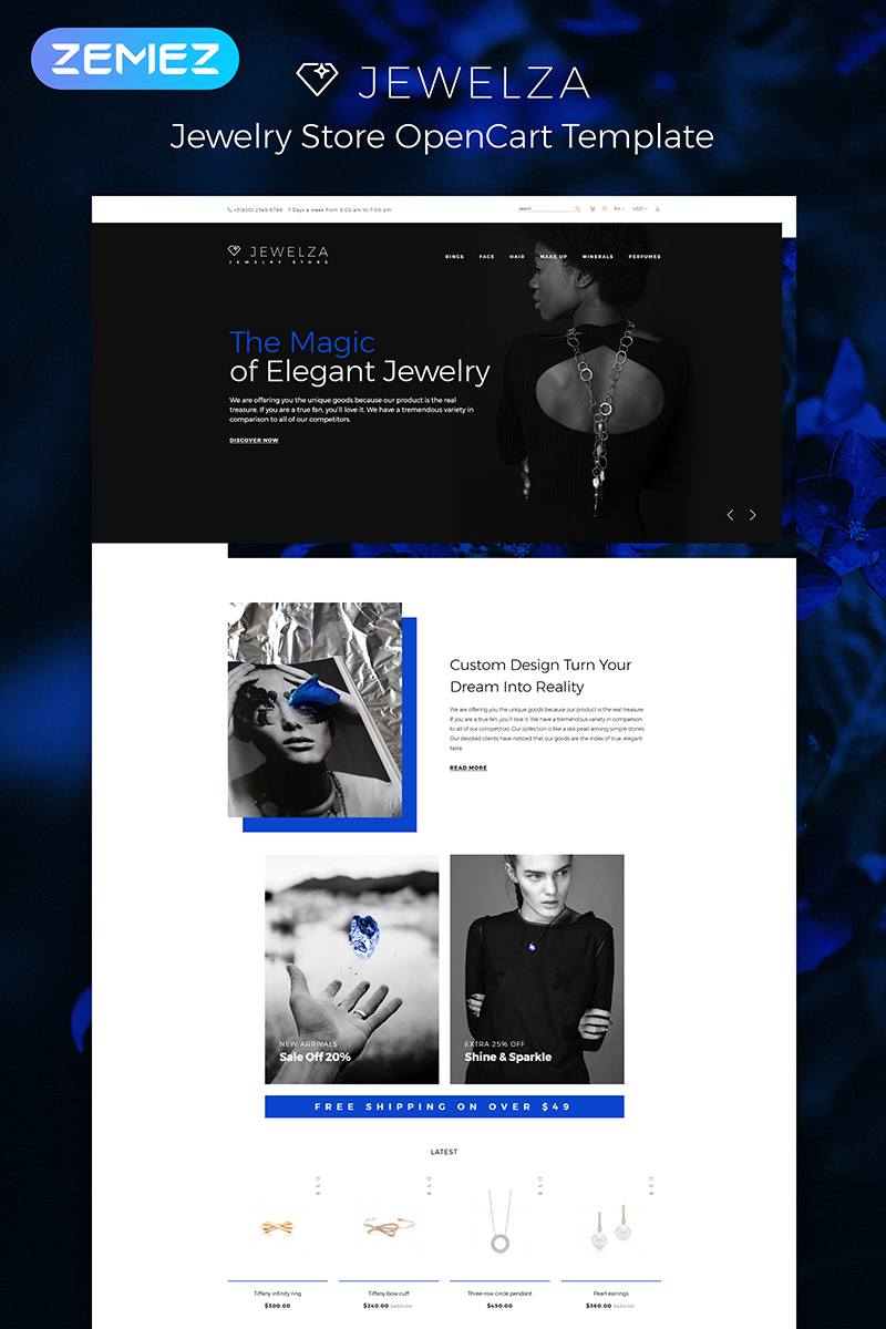 Jewelza - Gems Multipurpose Stylish OpenCart Template