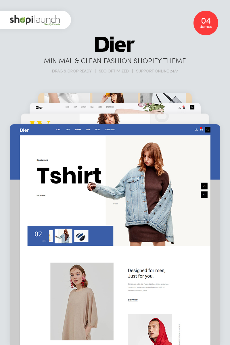 Dier - Minimal & Clean Fashion Shopify Theme