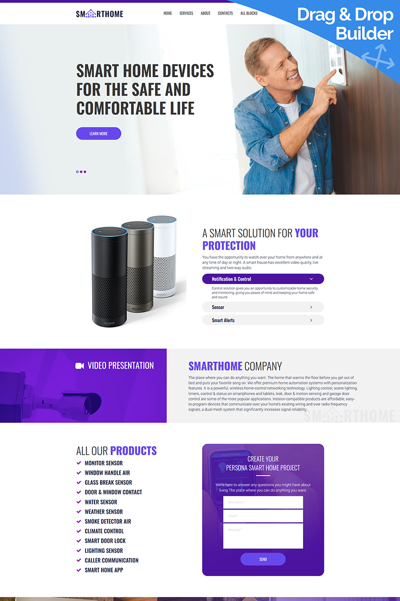 Smart Home Landing Page Template