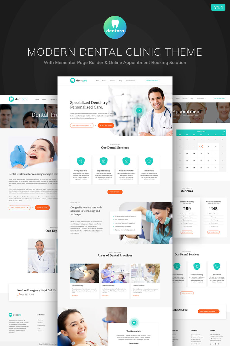 Dentora - Dental Clinic WordPress Elementor Theme