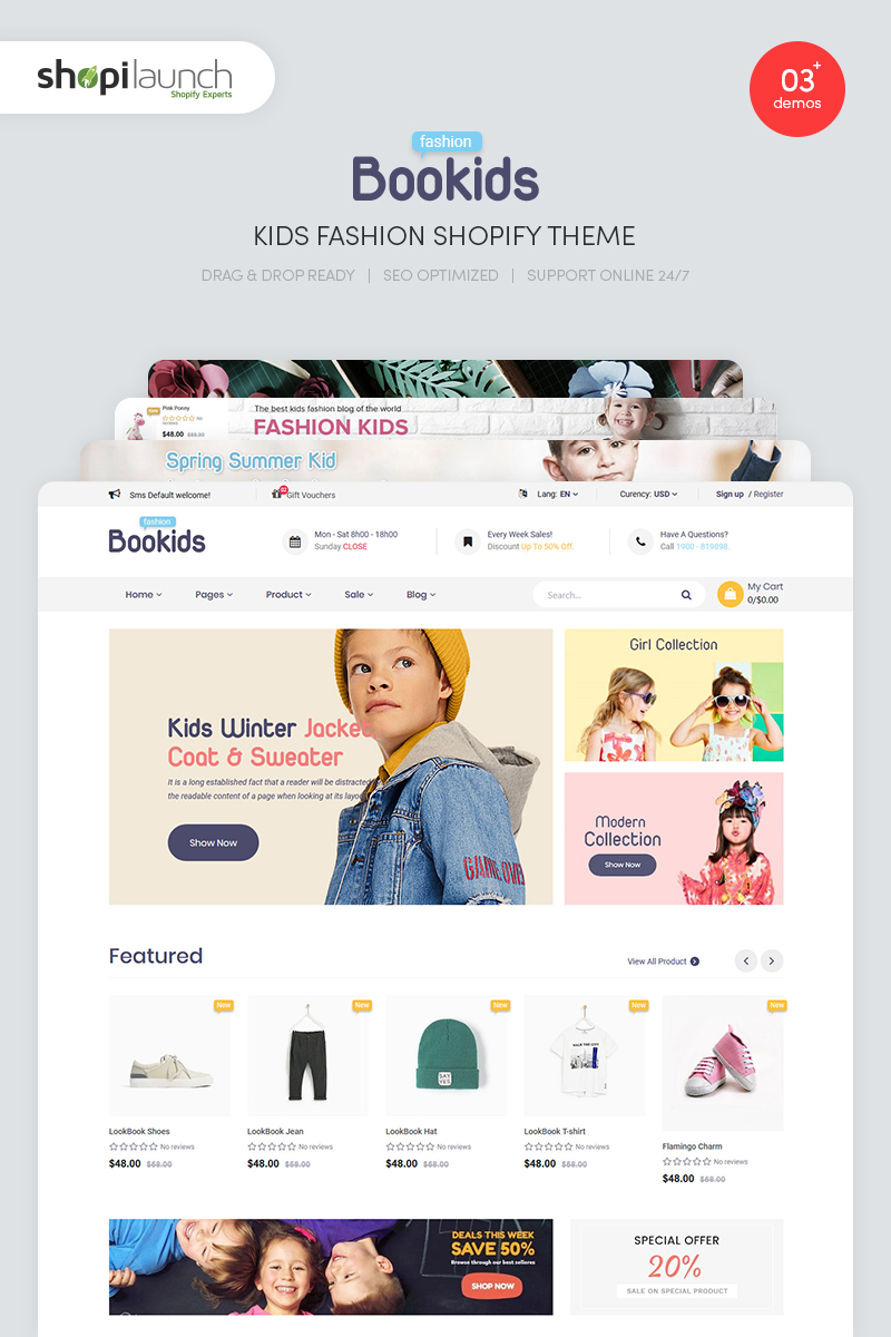 BooKids - Multi Store Responsive Shopify Theme
