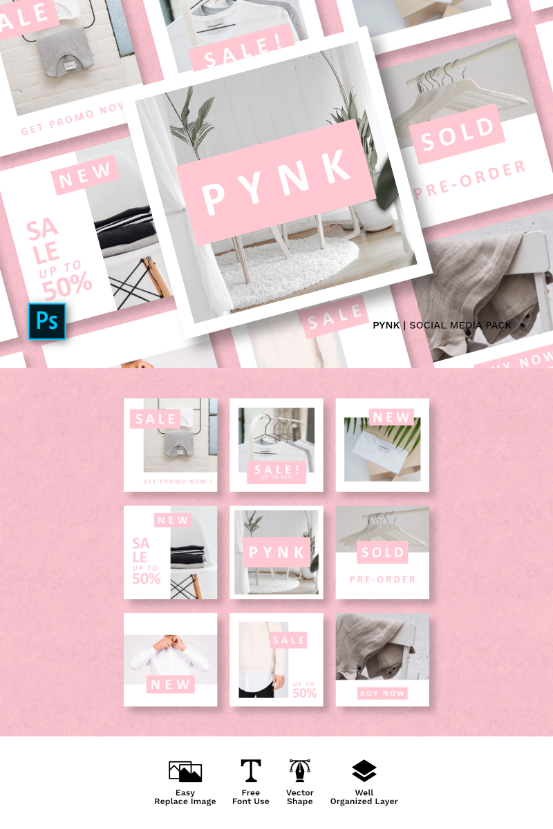 Pynk Pack Social Media Template