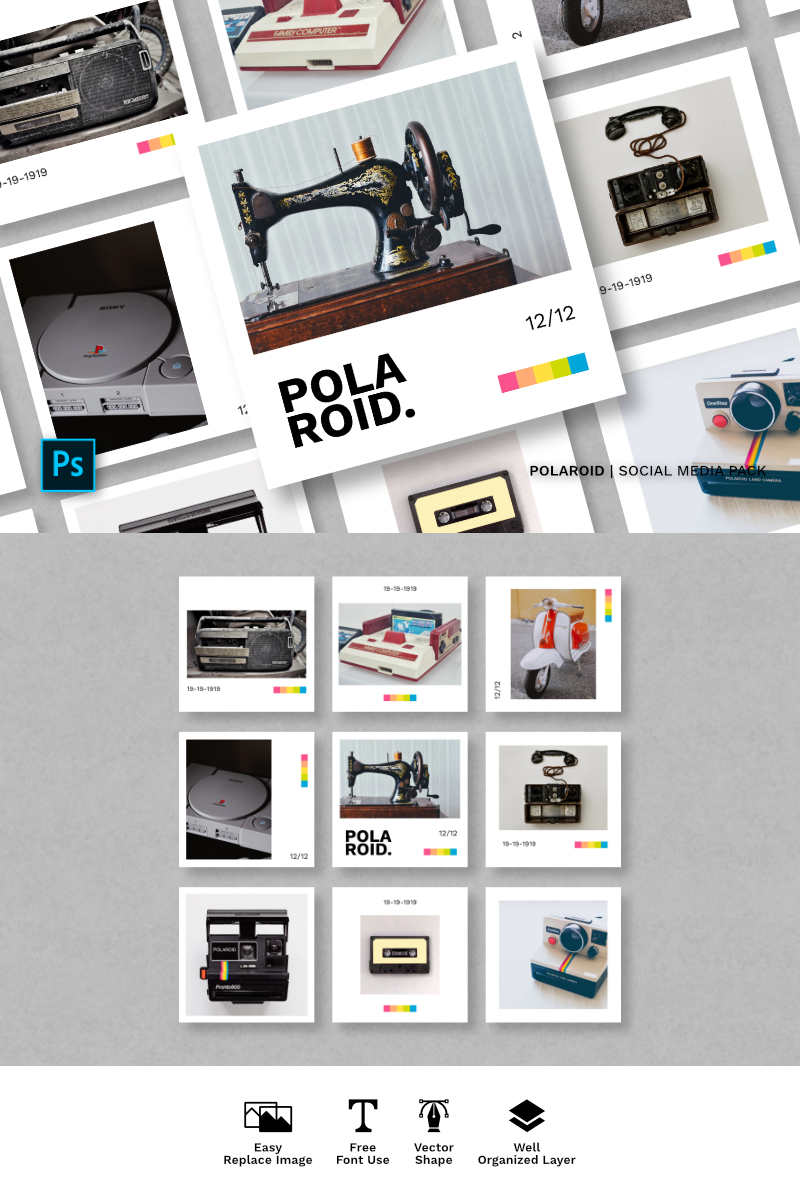 Polaroid Pack Social Media Template