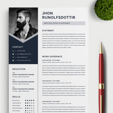 Page A4 Resume Templates 84118