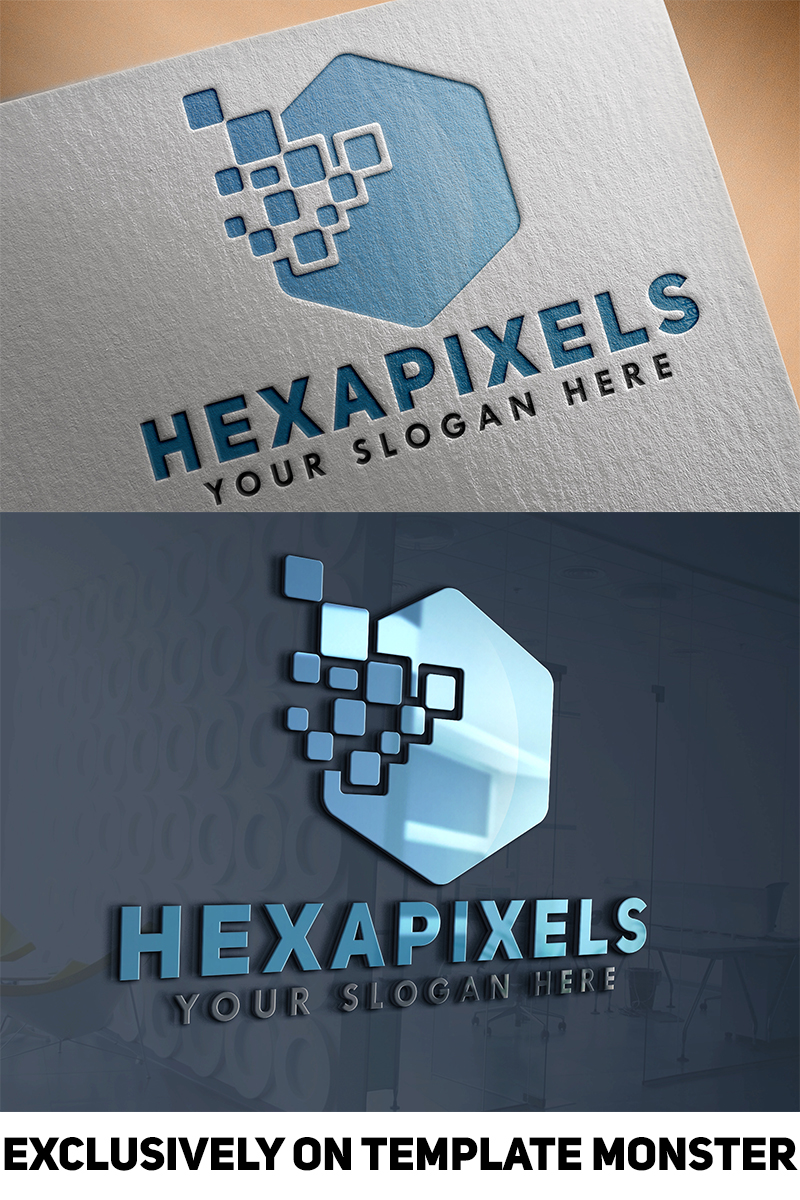 Hexa Pixels Logo Template