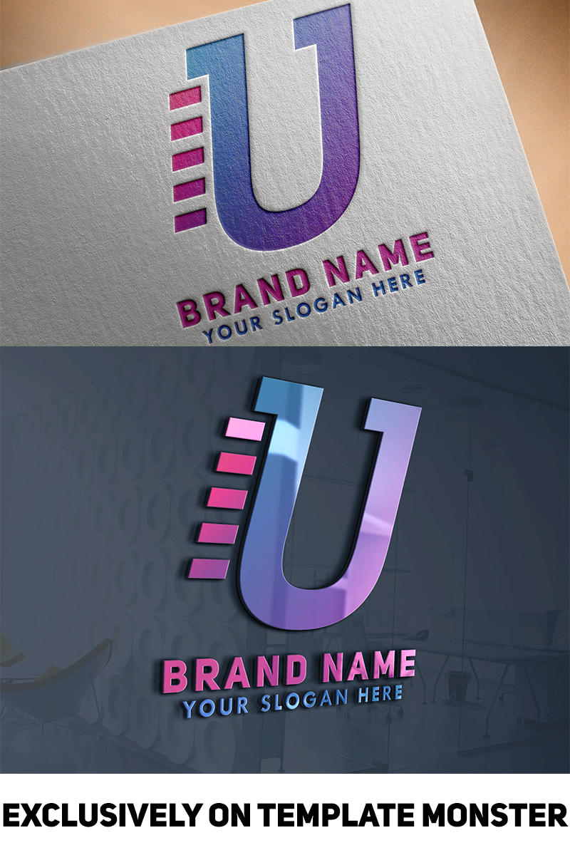 U Letter Logo Template