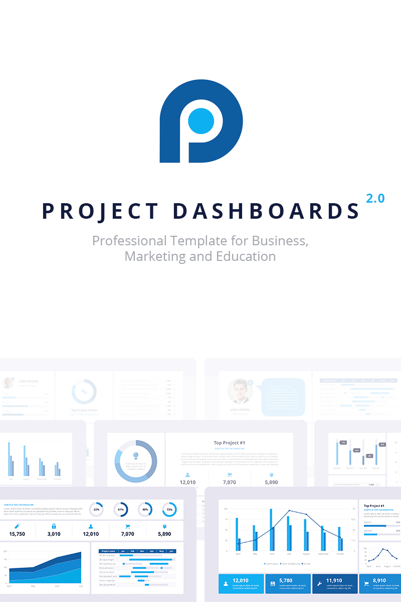 Project Dashboards 2.0 for PowerPoint template