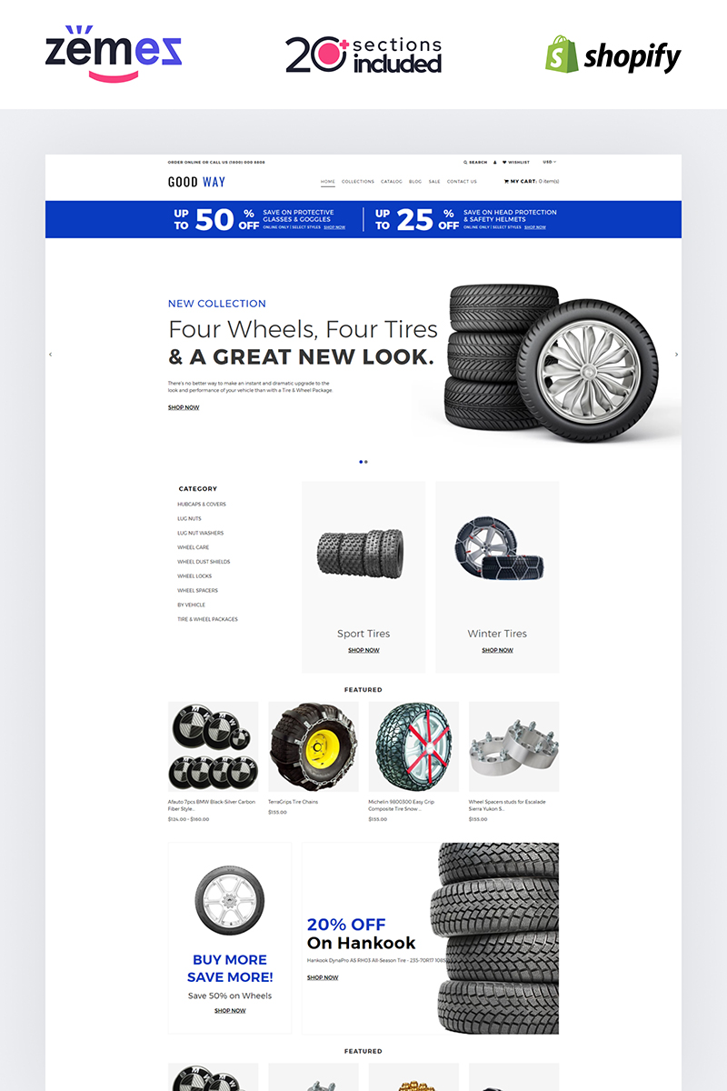 Good Way -  Clean Shopify Wheels & Tires eCommerce Theme