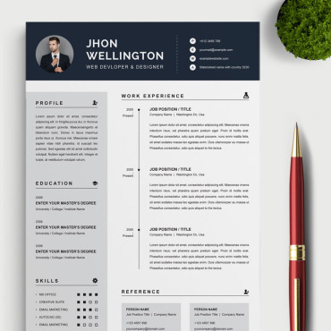 Page A4 Resume Templates 84656