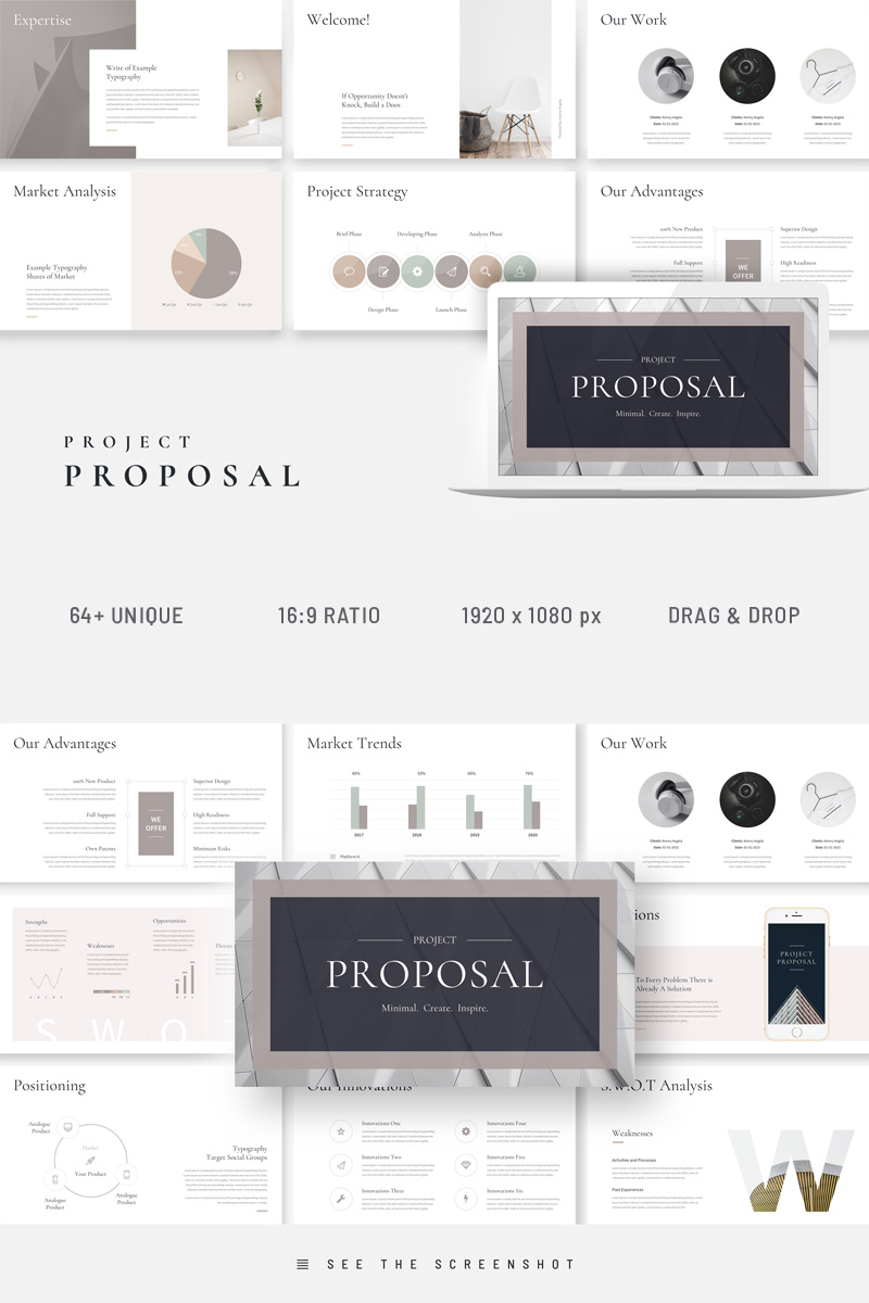 Project Proposal Business Plan PowerPoint template
