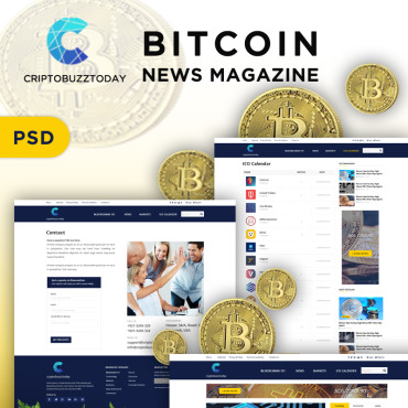 Magazine Bitcoin PSD Templates 84701
