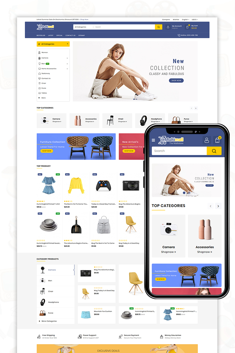 Multimall - Fashion Store OpenCart Template