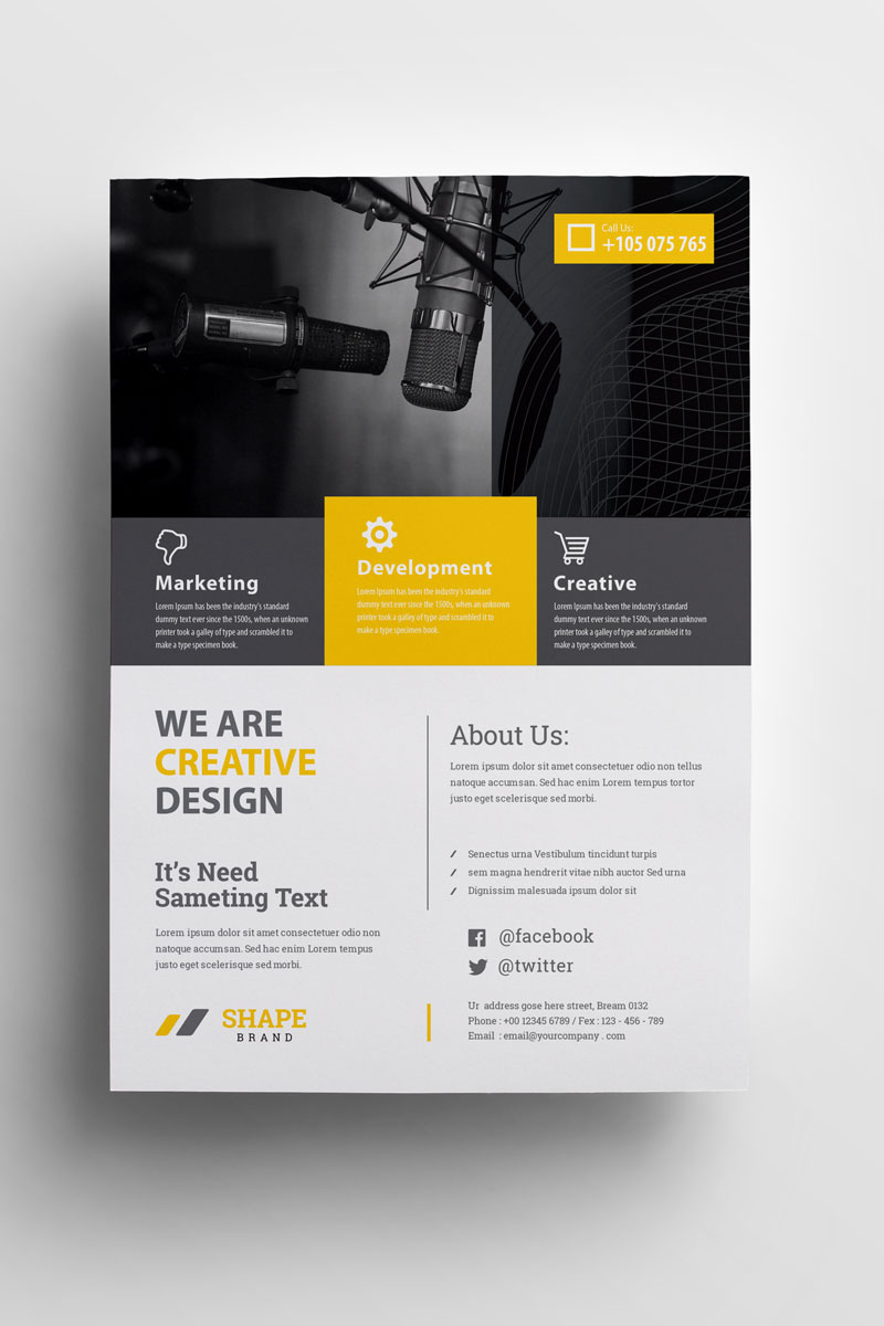 Shape - Creative Cleen Business Flyer - Corporate Identity Template