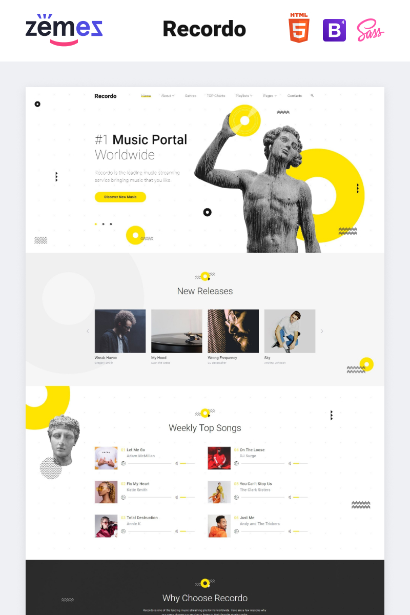 Recordo - Music Studio Creative Multipage HTML Website Template