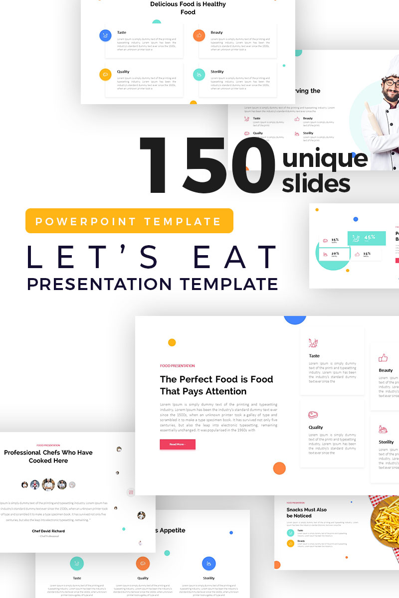 Let's Eat Presentation PowerPoint template