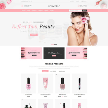 Cosmetics Lipstick Shopify Themes 84785