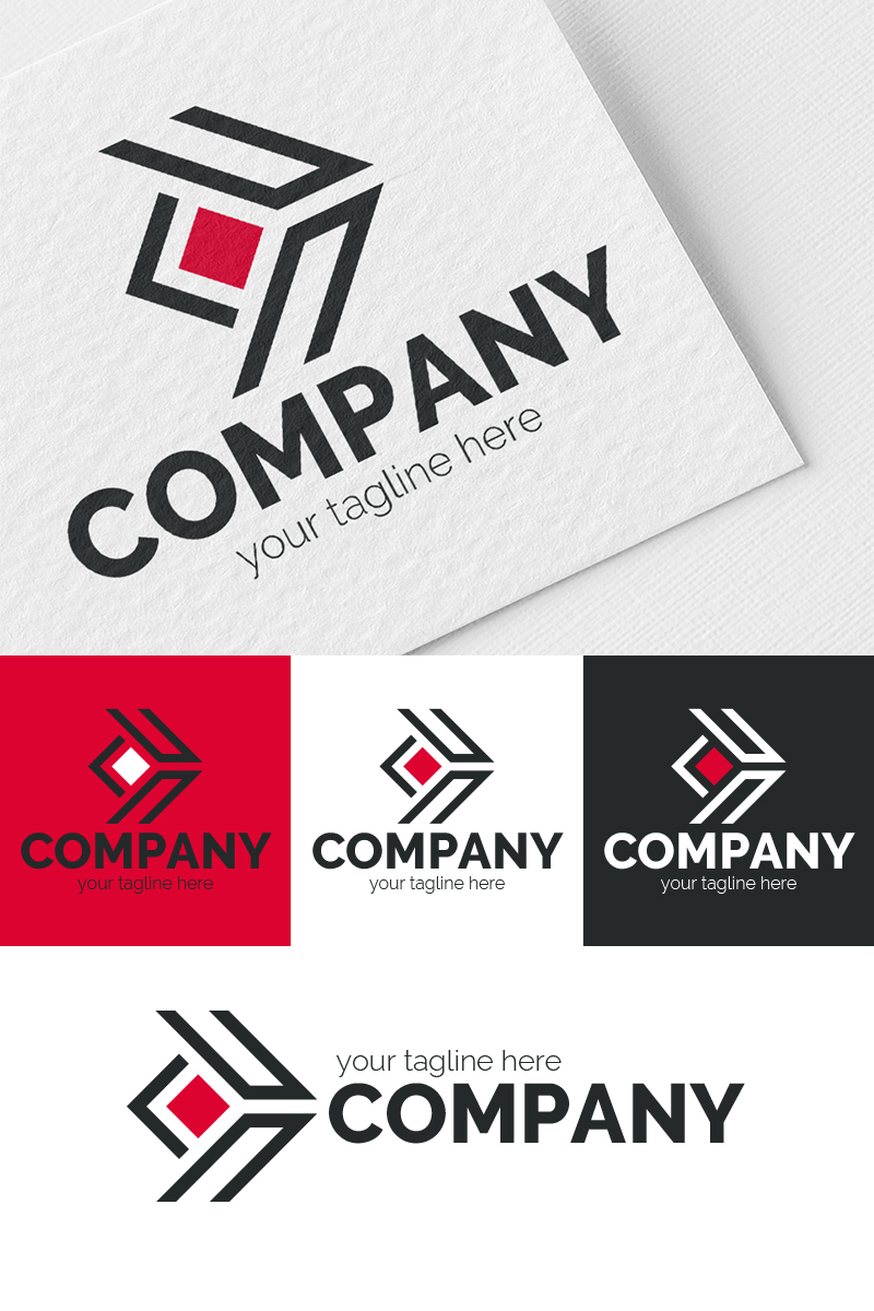 Logo, graphic sign, combines: architectural design