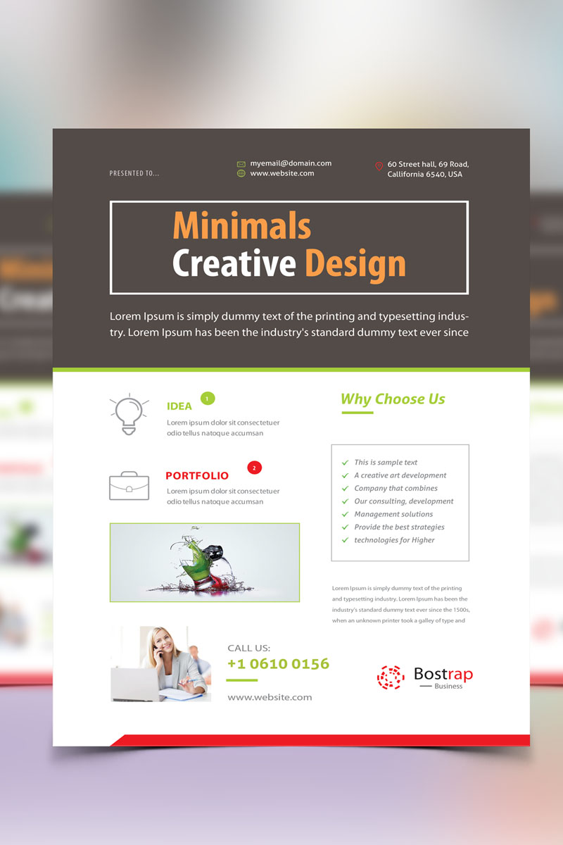 Bostrap -  Best Clean Flyer ] - Corporate Identity Template
