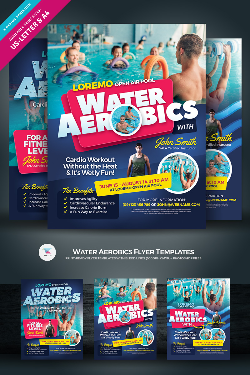 Water Aerobics Flyer - Corporate Identity Template