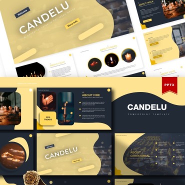 Candle Fire PowerPoint Templates 84905