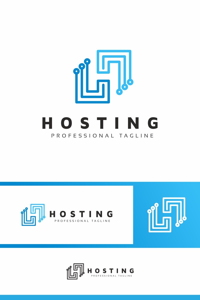 Hosting H Letter Logo Template