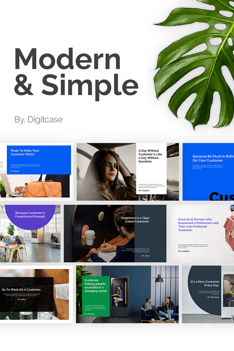 Modern and Simple Presentation PowerPoint template