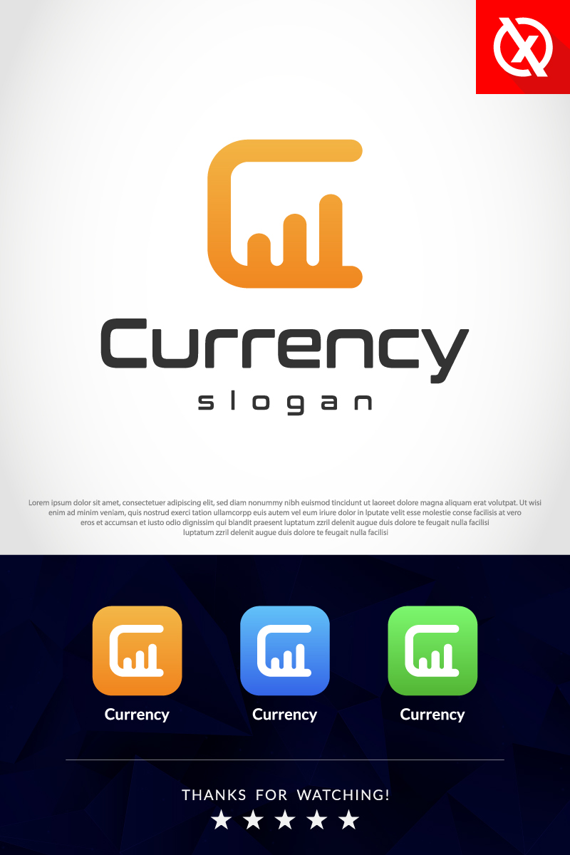 Letter C Currency Logo Design