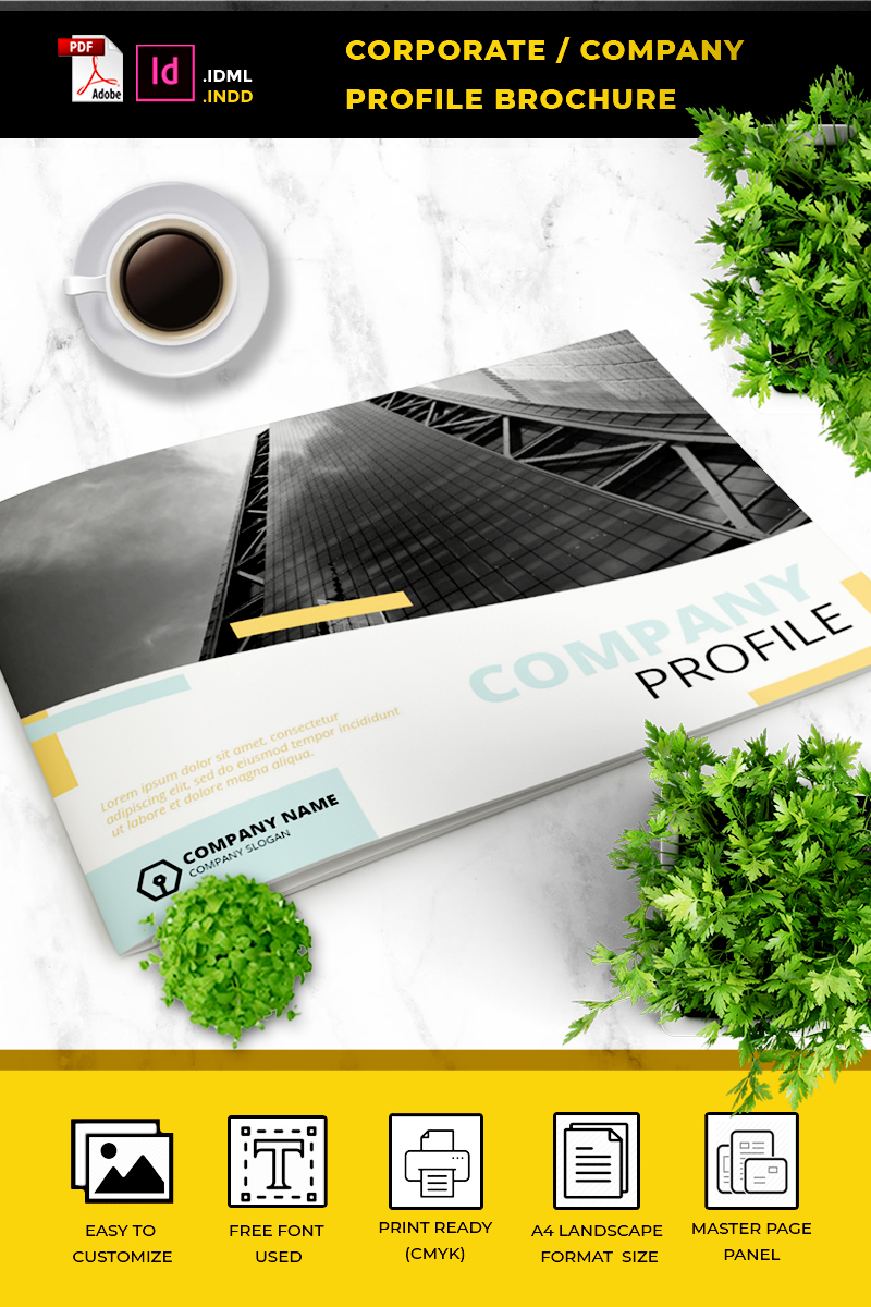 Company Profile Brochure A4 - Corporate Identity Template