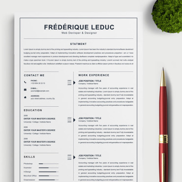 Page A4 Resume Templates 85233