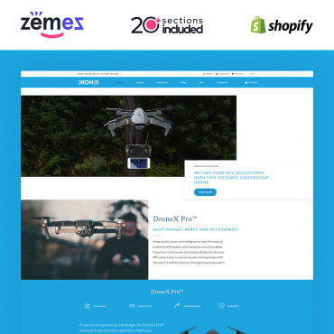 Quadrocopter Hexacopter Shopify Themes 85247