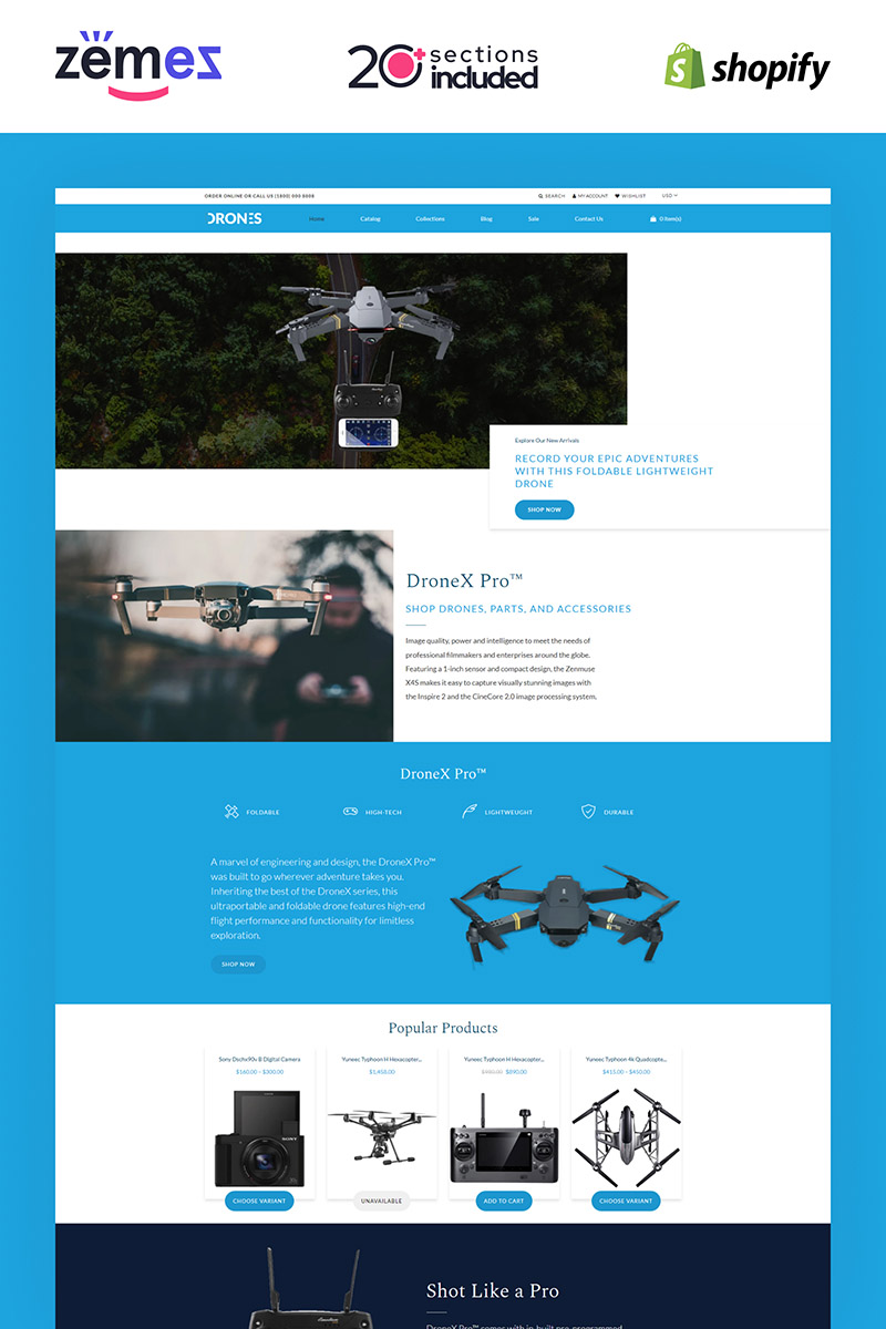 Drones - Gadgets Store Shopify Theme