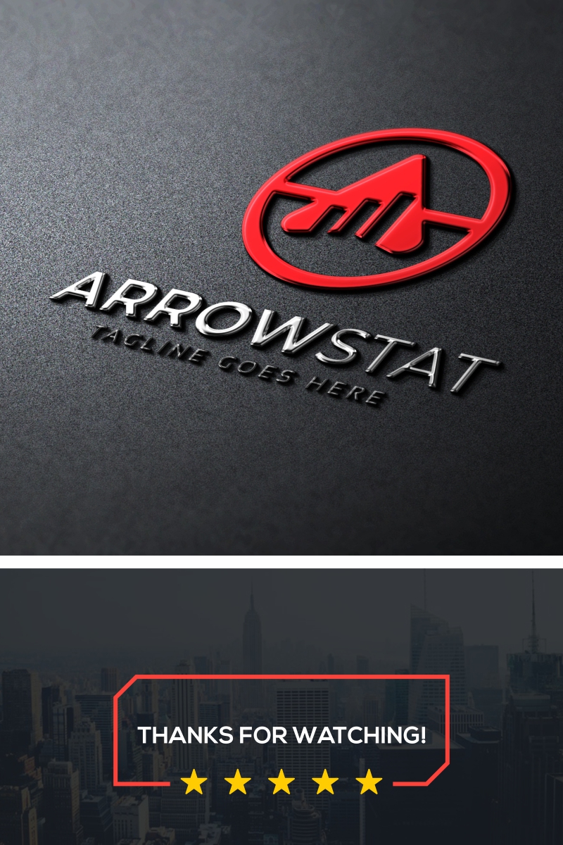 Arrow Statistics Logo Template