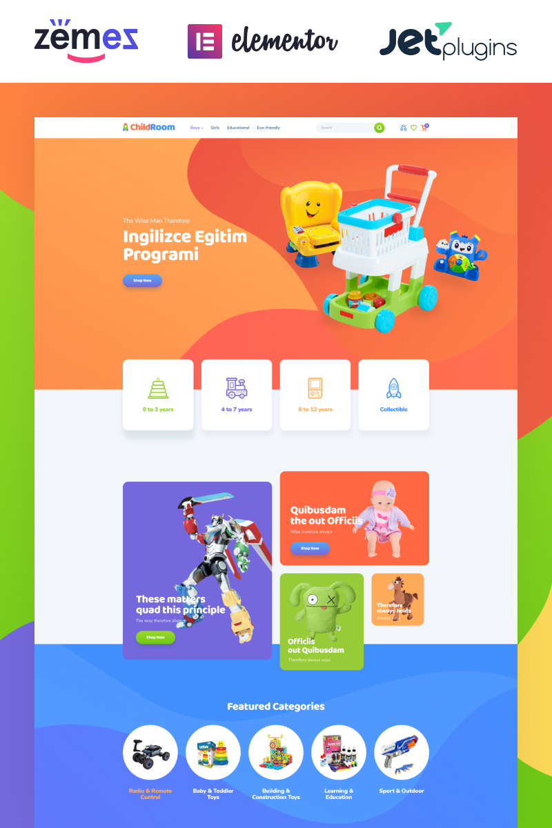 ChildRoom - Toys store elementor WooCommerce Theme