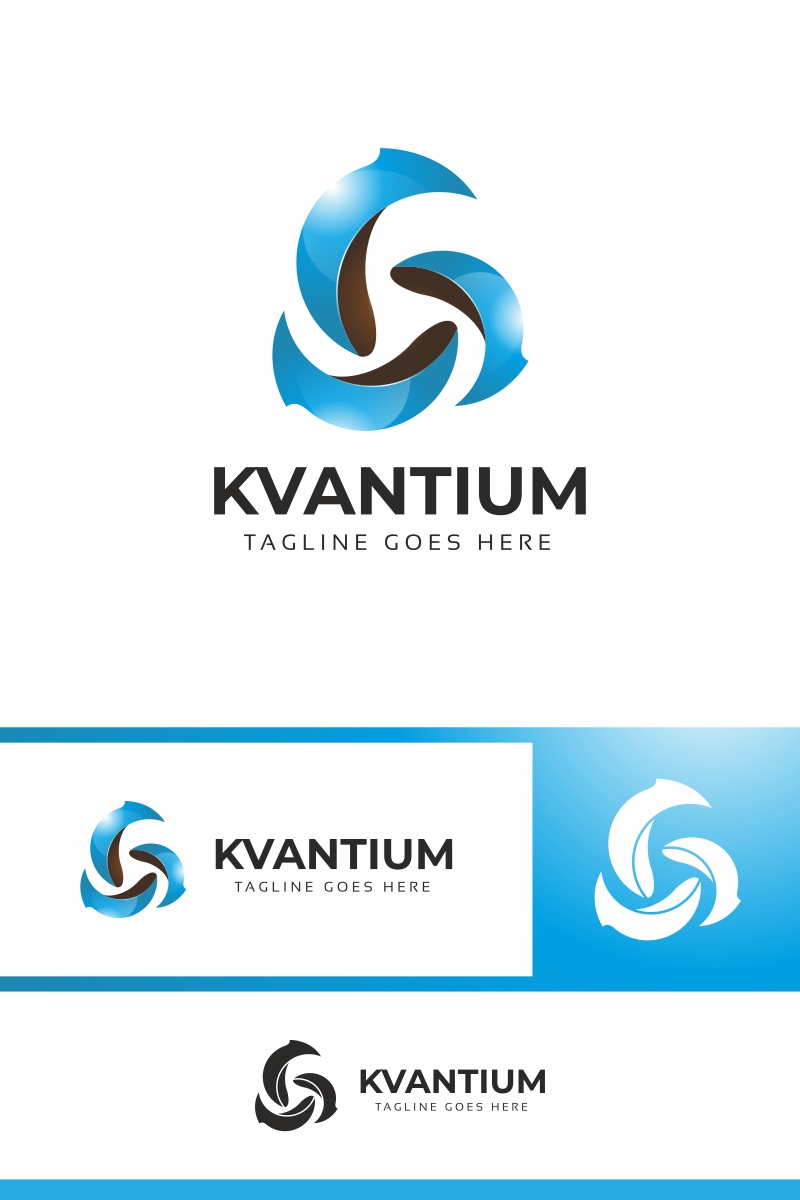 Kvantium - Abstract Rotation Logo Template
