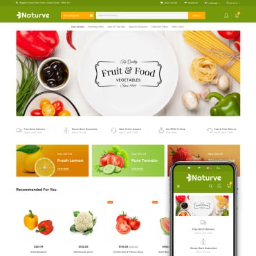 Food Vegetable OpenCart Templates 85297