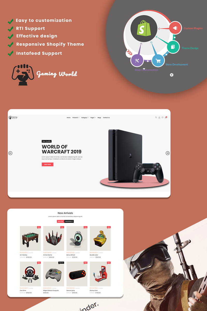 Wekia- The Gaming Shopify Theme