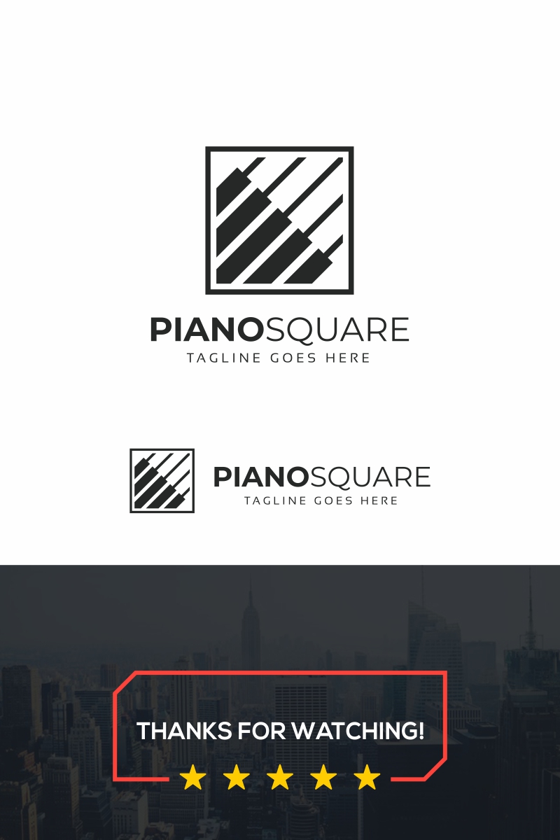 Piano Music Logo Template