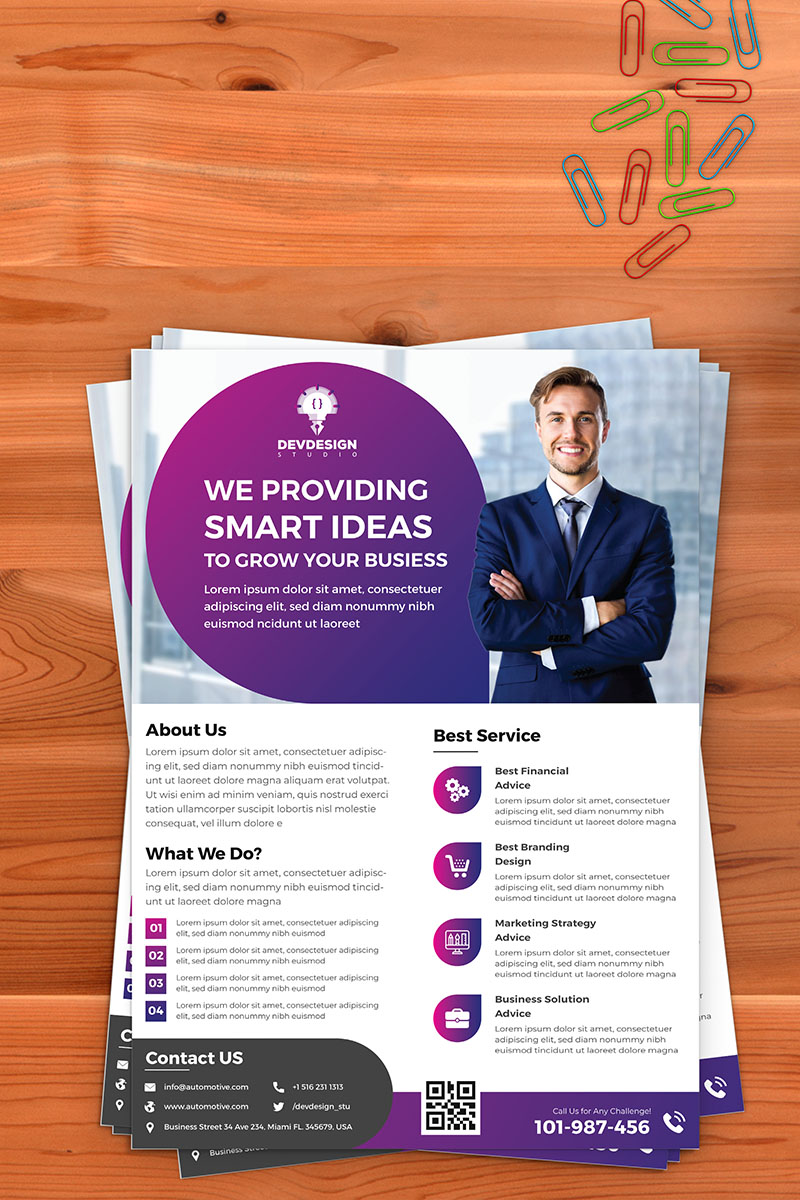 Devdesign Business Solution Flyer - Corporate Identity Template