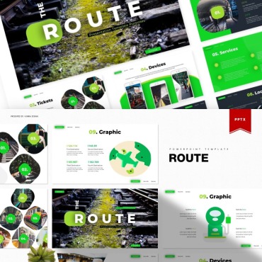 Travel Route PowerPoint Templates 85370