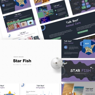 Fish Star Keynote Templates 85480